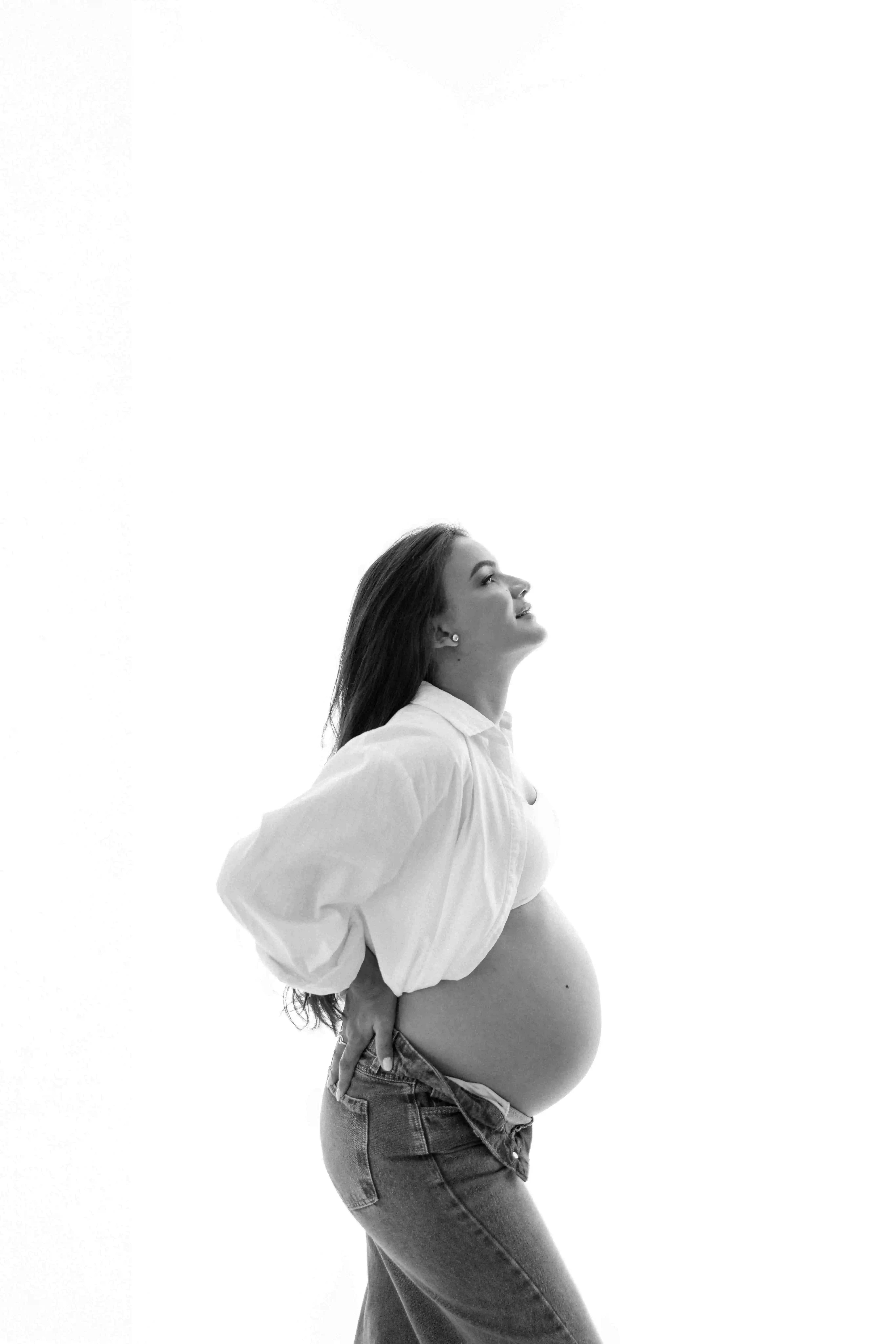 Fotografia de maternidade em tons suaves